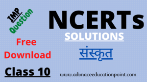 NCERTs Class 10th Sanskrit Solution संस्कृत 