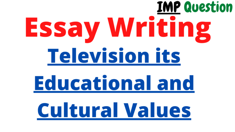 Television its Educational and Cultural Values