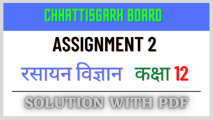 Chhattisgarh Board Assignment 2 Class 12th Chemistry