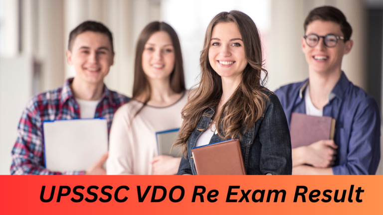 UPSSSC VDO Re Exam Result